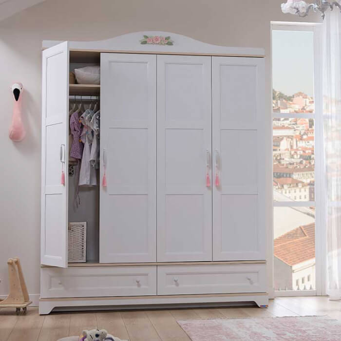BIANCA 4 DOORS WARDROBE ULTRA WHITE