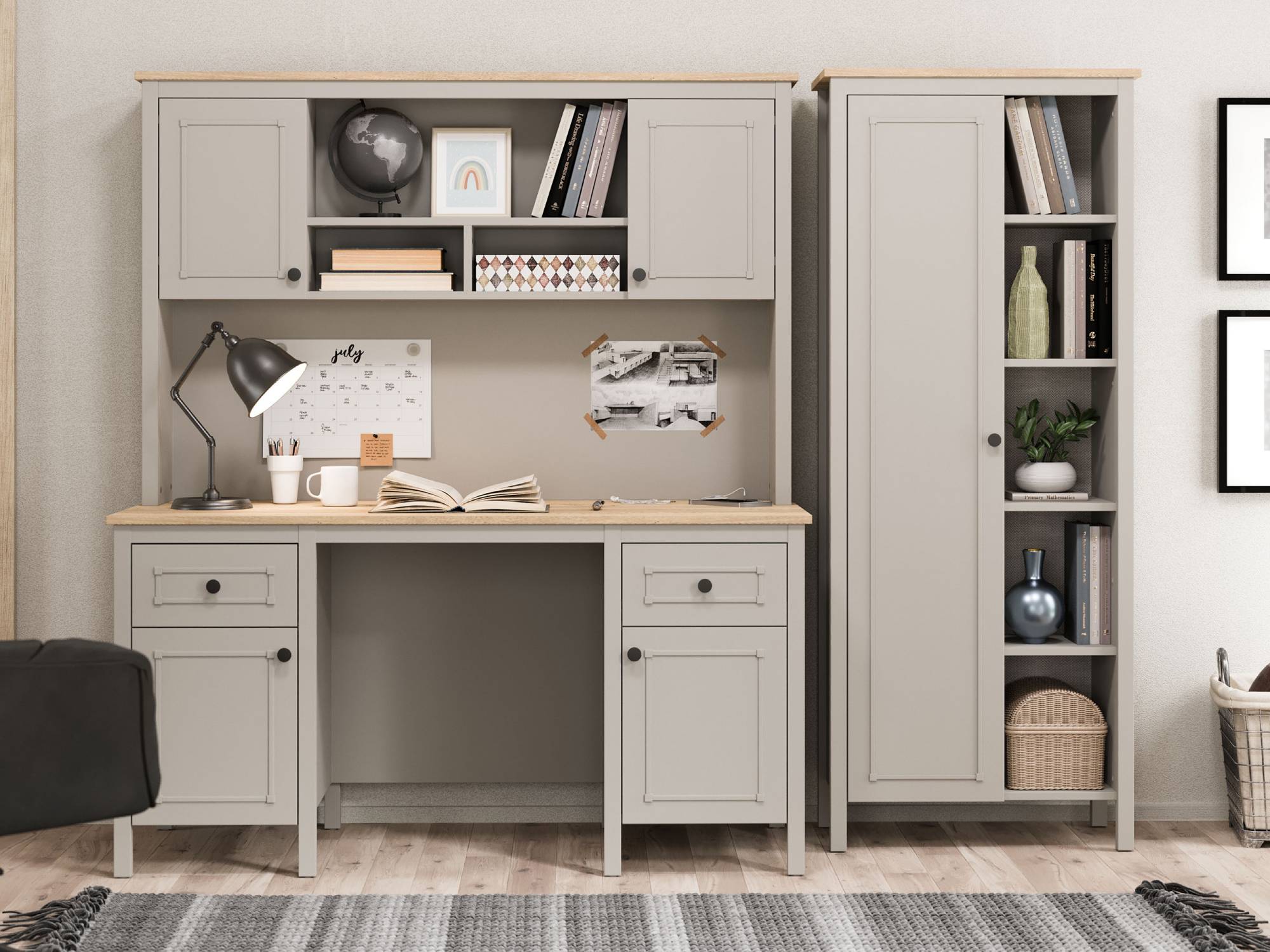 SENTO STUDY DESK WIDE  U GREY