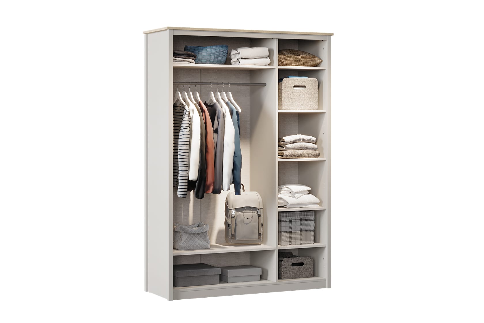 SENTO 3 DOORS WARDROBE  U GREY