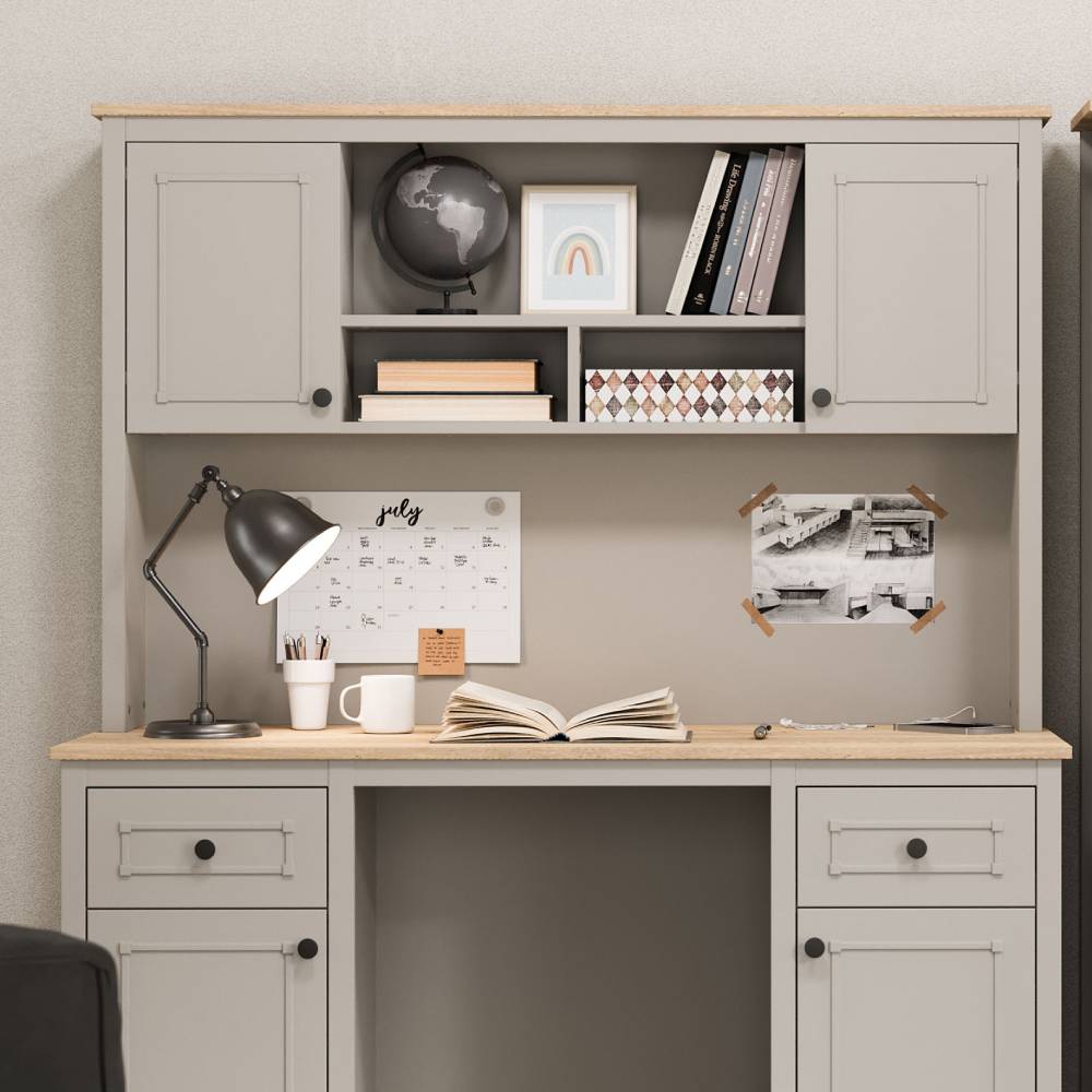 SENTO STUDY DESK TOP UNIT WIDE W GREY