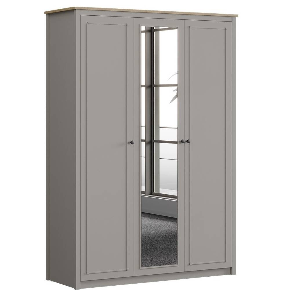 SENTO 3 DOORS WARDROBE  U GREY