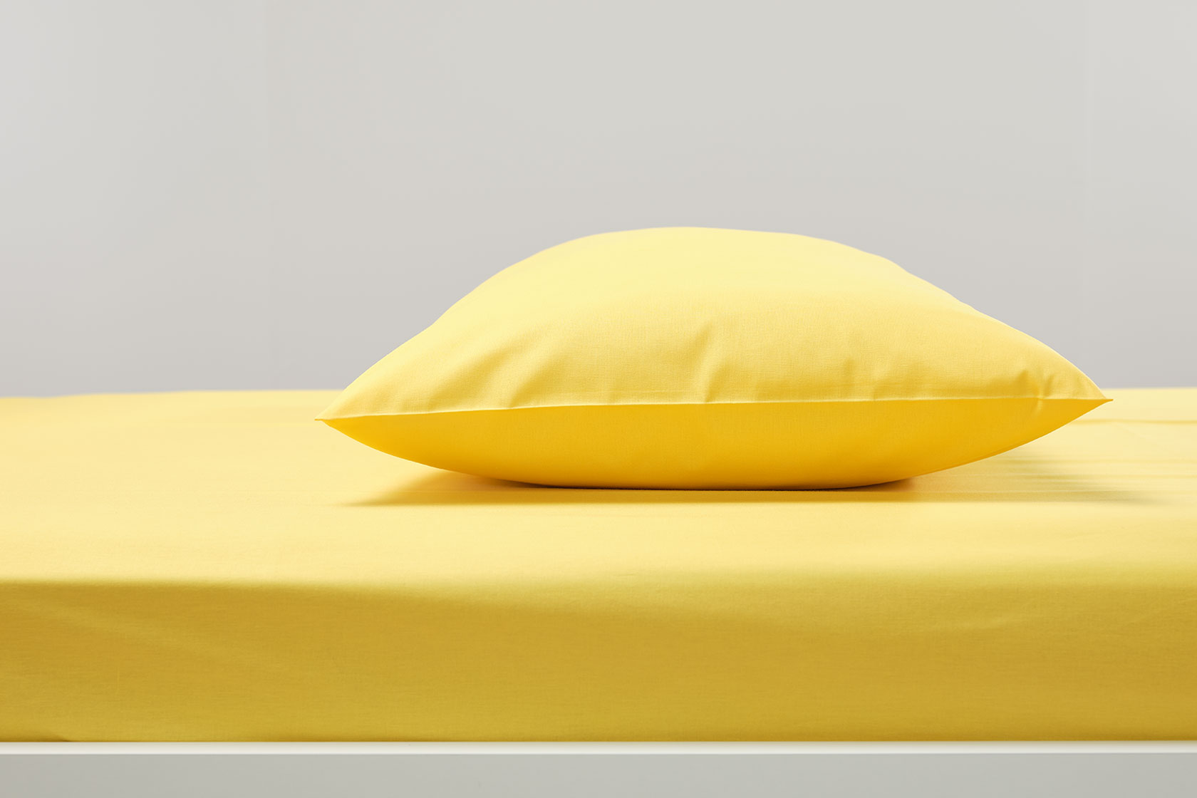 COTTON SHEET SET YELLOW 180X260